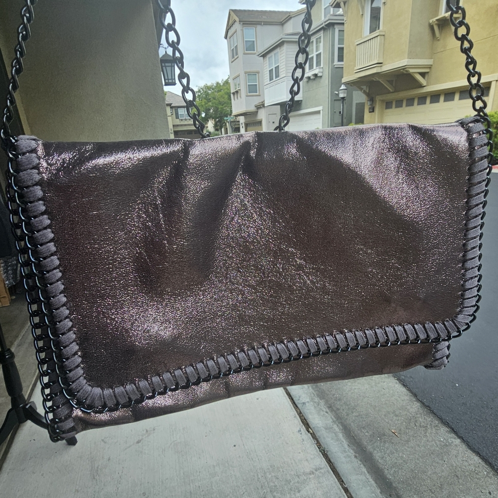 Metallic Pewter Chain Shoulder Bag Nordstrom